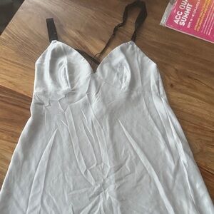 Victoria's Secret White Chemise with Black Straps